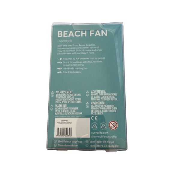 “SUNNYLIFE” BEACH FAN PINEAPPLE • New in Box - Picture 6 of 6